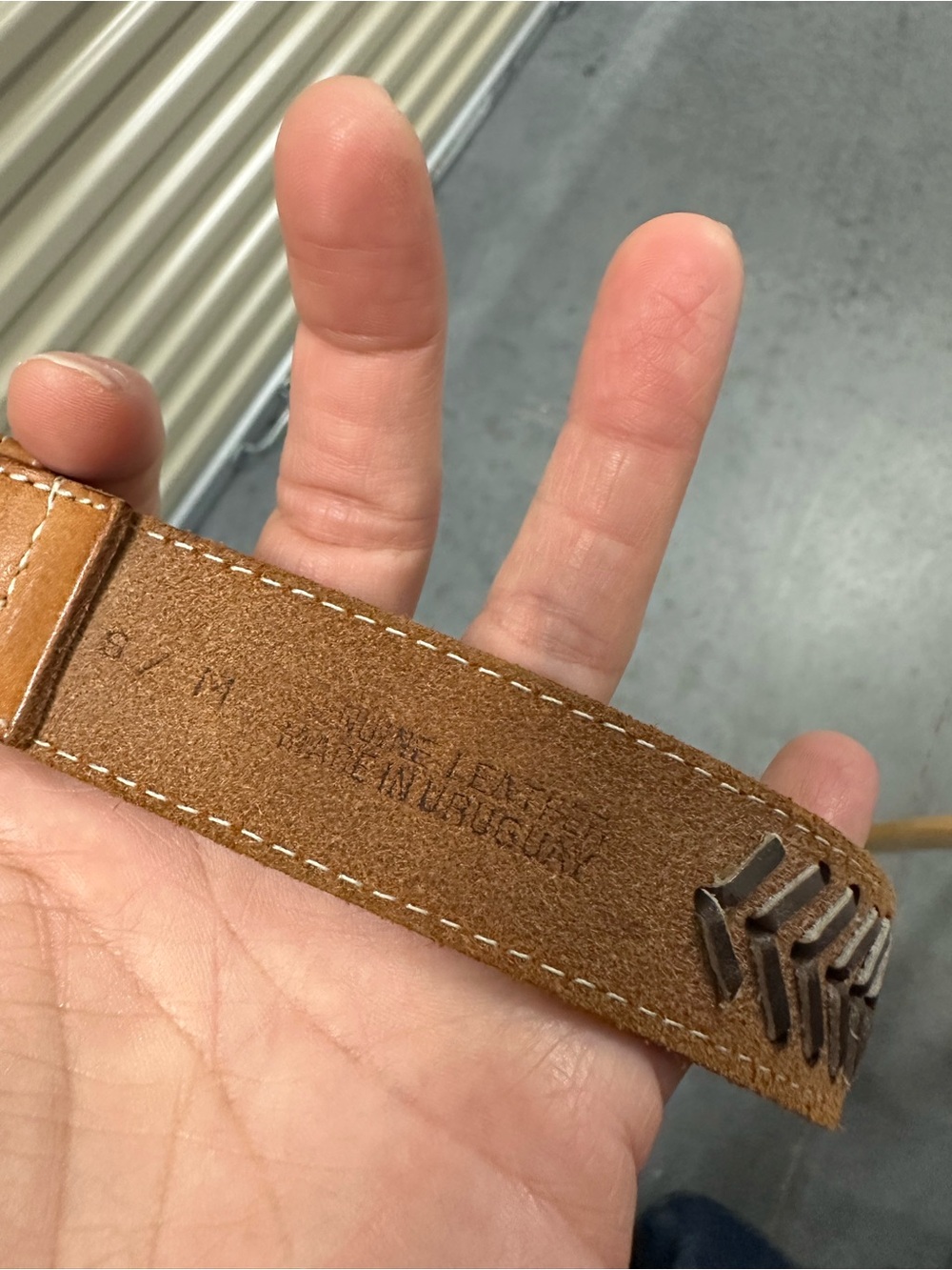 Women's Leather Belt with Laced Leather Insert- Southwestern Western Bohemian - Picture 3 of 5